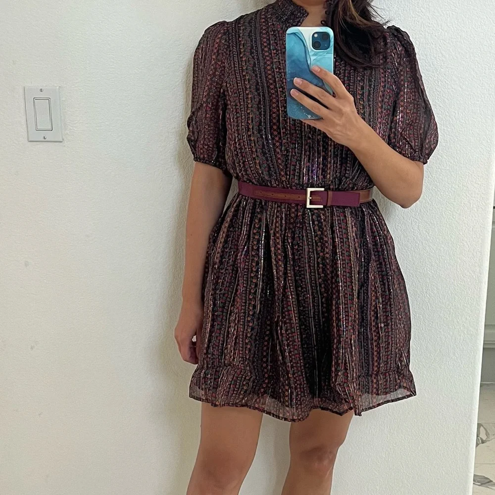 Fendi skinny satin & leather belt - Picture 4 of 6